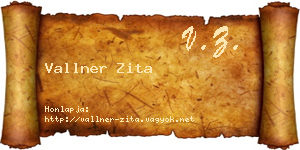 Vallner Zita névjegykártya